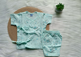 Infant Girl Boy Bundy Suit Set - Cyan green